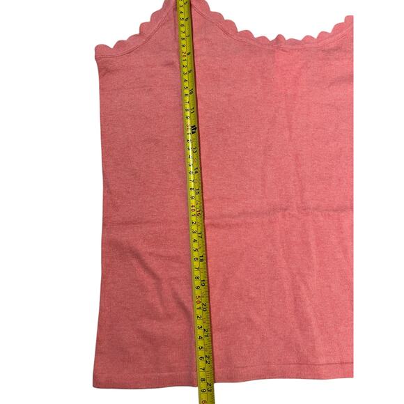 J. Crew NWT Factory Women’s Scalloped Top Shell Coral Size XL - Picture 5 of 5